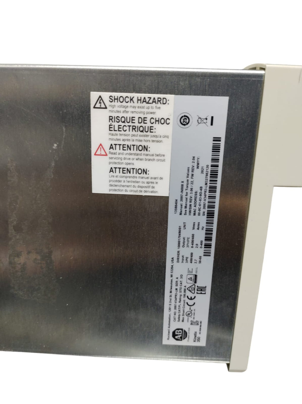 Allen Bradley 2097-v34pr3-lm Kinetix Variador (sin caja)