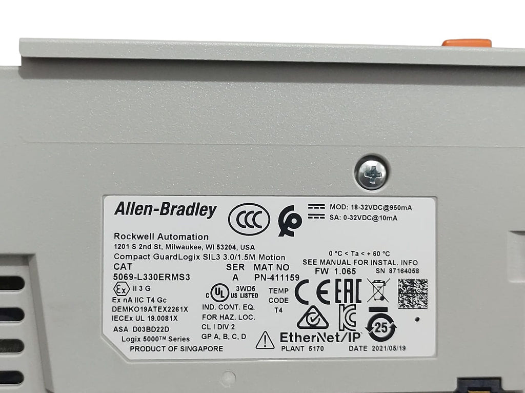 Allen Bradley 5069-l330erms3 Compact Guardlogix