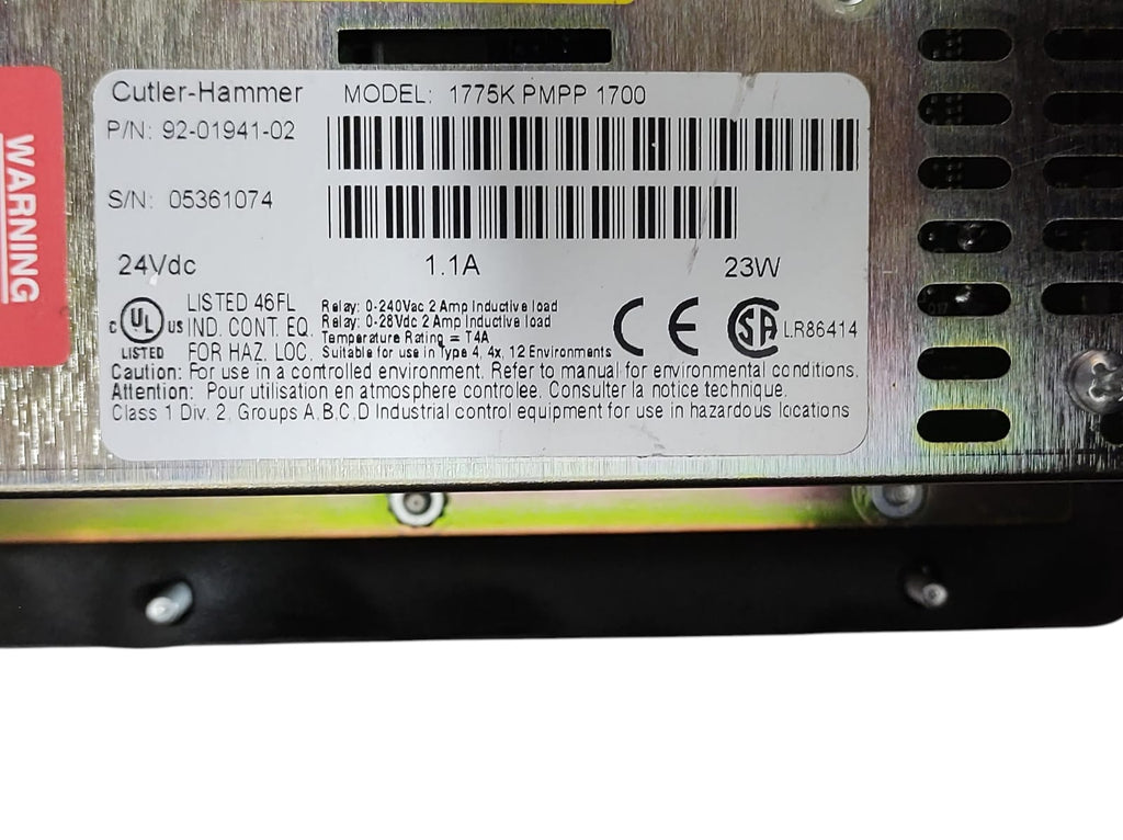 Cutler Hammer 1775k-pmpp-1700 Panel Hmi (Usado)