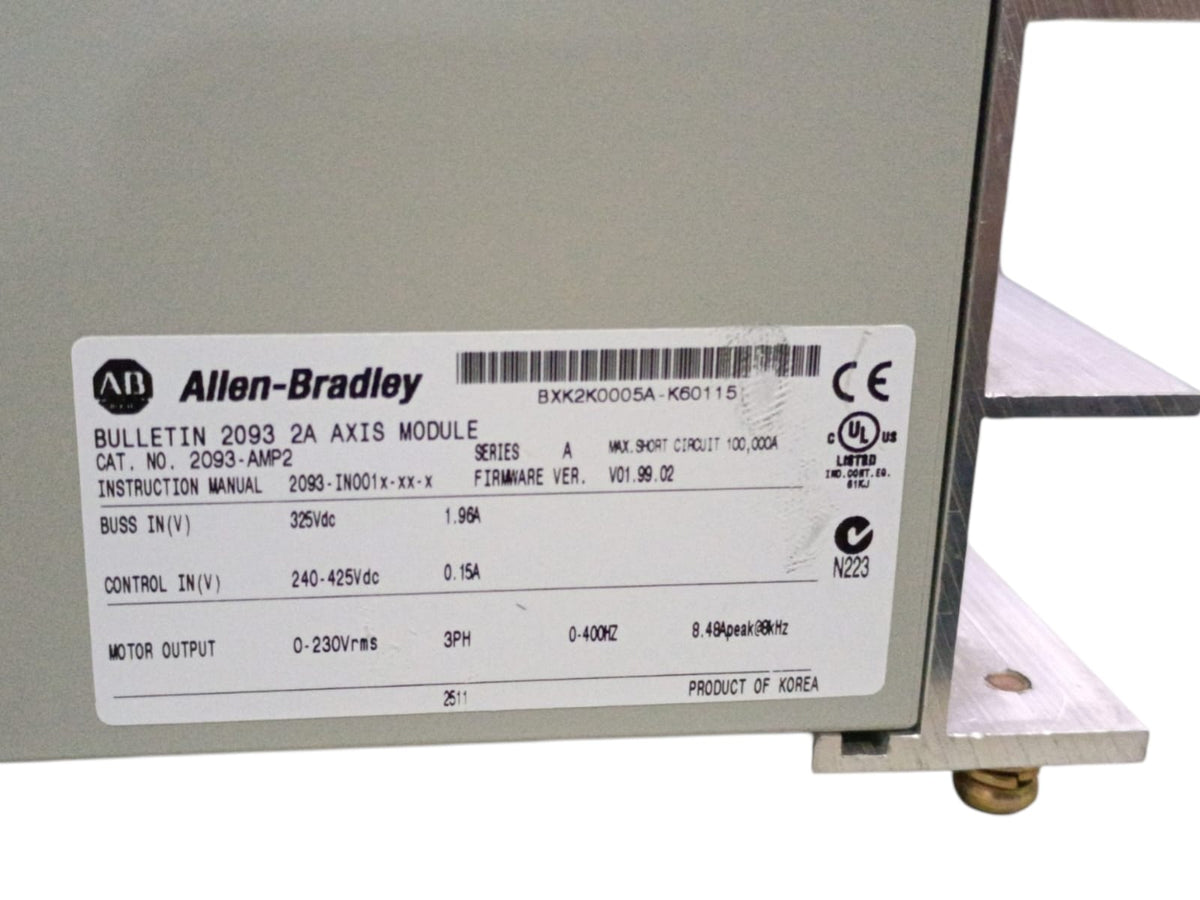 Allen Bradley 2093-ac05-mp2 Y 2093-amp2 Kinetix 2000
